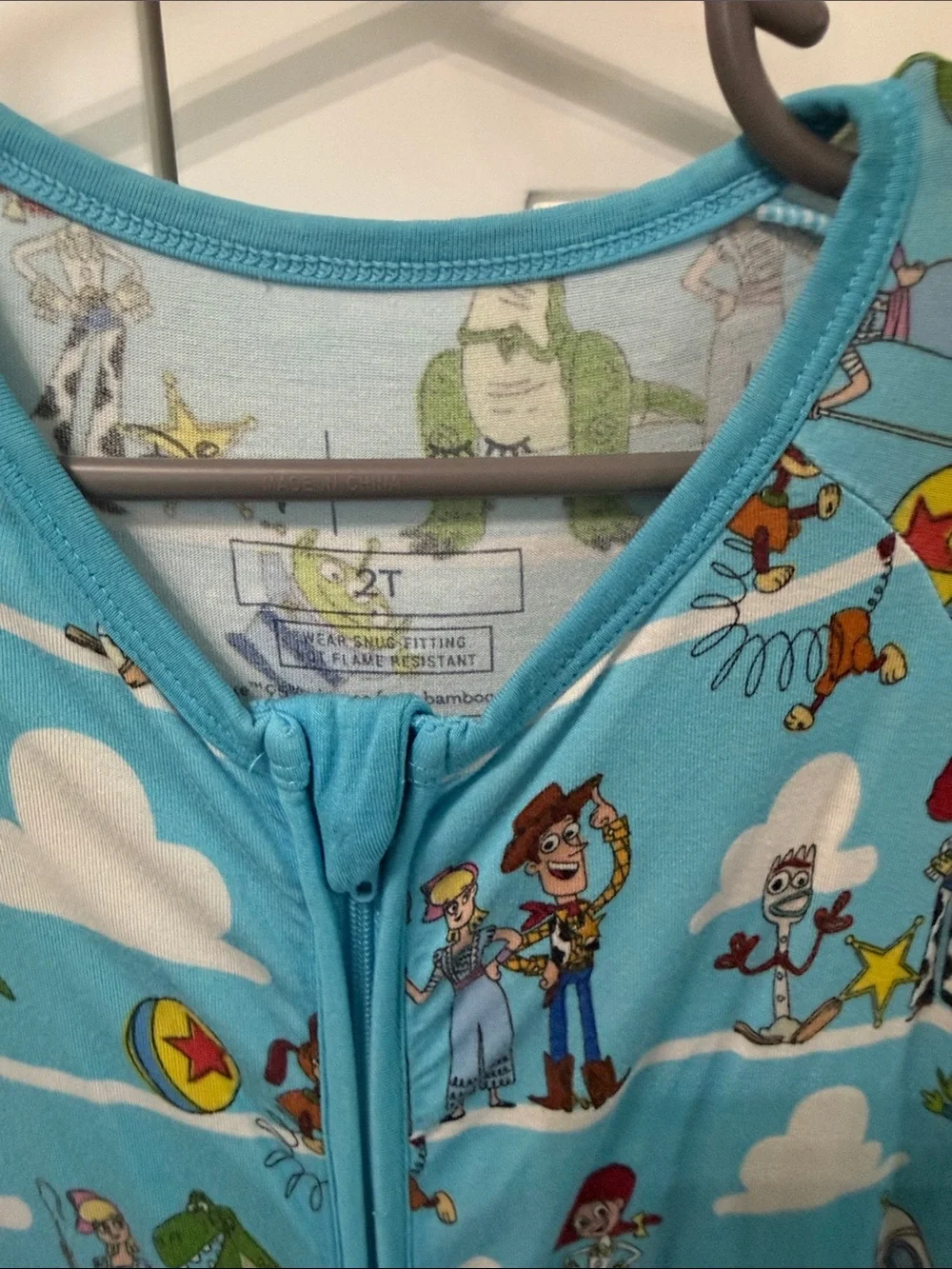 Little Sleepies Blue Toy-Story Character Zip Footie Pajamas